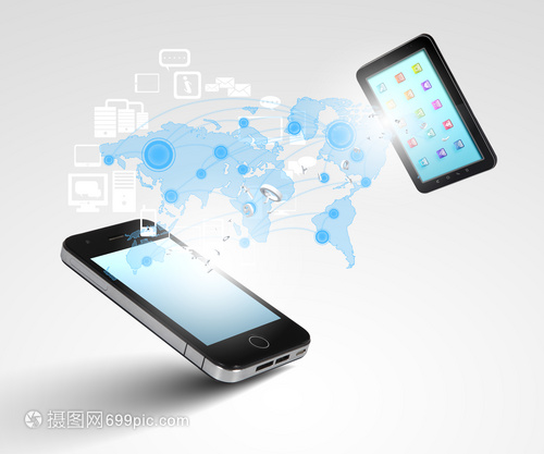 现代通信技术手机高科技背景的现代通信技术插图